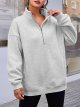 Half Zip Pullover Women Oversized Hoodie Quarter Zip Sweatshirt with Pockets Winter Clothes