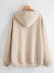 Women's Oversized Long Sleeve Drawstring Drop Shoulder Zip Up Hoodie Sweatshirt